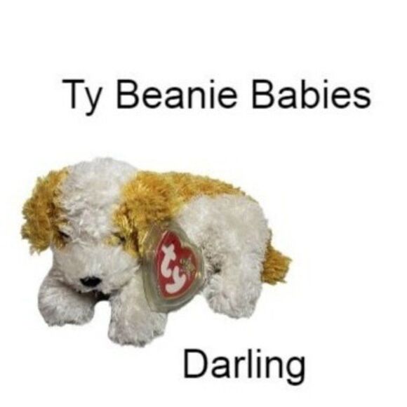 Ty Beanie Baby Darling the Dog 2000 Retired 2001 Rare with Errors - Picture 1 of 9